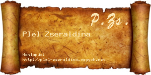 Plel Zseraldina névjegykártya